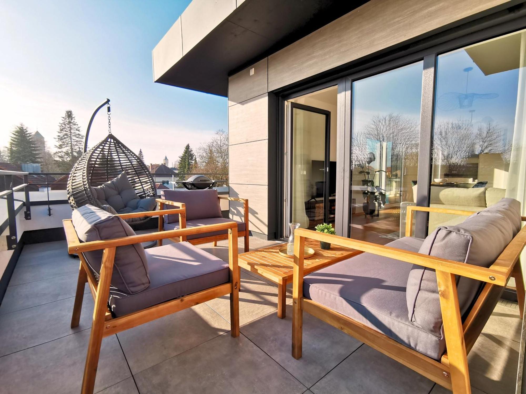Appartement Fynbos Penthouse Deluxe, Balkon, Parkplatz à Straubing Extérieur photo